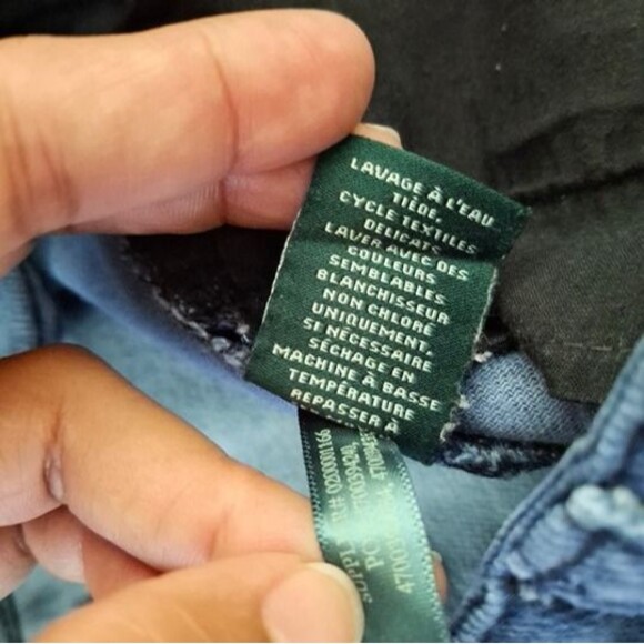 LAUREN Ralph Lauren Premiere Skinny Cropped Jeans, Tie-dye Indigo, Size 2 - Picture 5 of 10